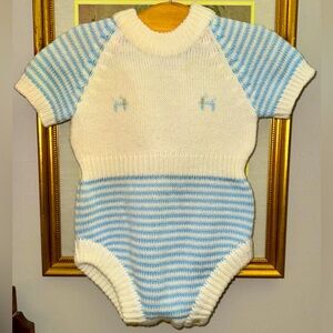 Boy's Vintage Friemanit Sweater Onesie, size Large (~18 months)